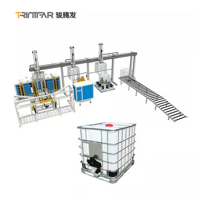 1,000 ลิตร Ibc Tank Tubular Wire Cage Welding Machine ช่างเชื่อมสแตนเลส