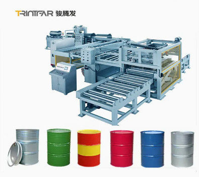 เครื่องทํากลองเหล็ก 200L สายการผลิตถังเหล็ก