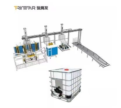 เครื่องเชื่อมลวดเชื่อมถัง Ibc ขนาด 1,000 ลิตรเครื่องเชื่อมเหล็กสแตนเลส