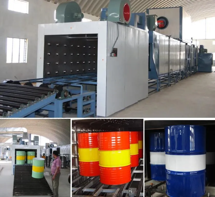 เครื่องทํากลองเหล็ก 200L สายการผลิตถังเหล็ก 4